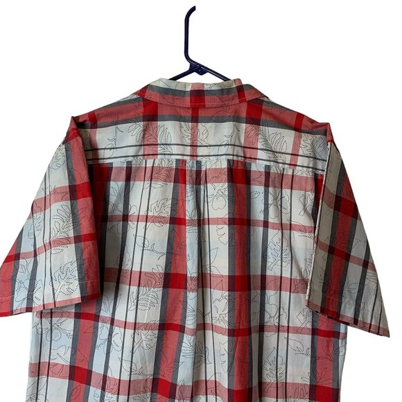 Lot of 2 Stubbies Shirt Mens Short Sleeve Large Red & Blue Plaid 100% Cotton - Picture 13 of 15
